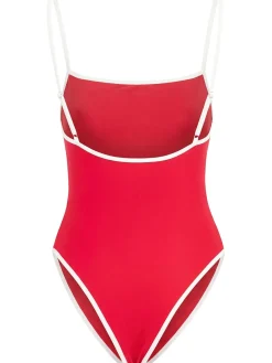 Neo square neckline one-piece swimsuit