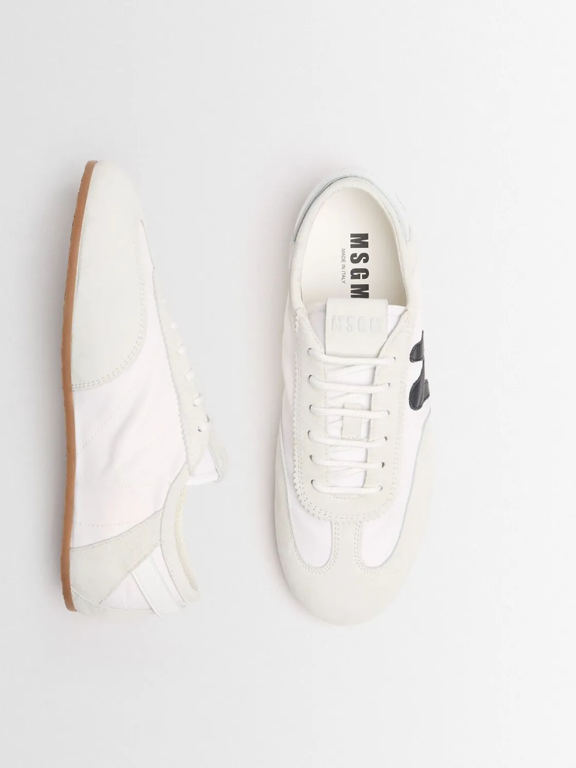 New Retro Trainer leather blend sneakers
