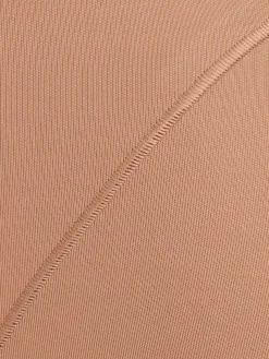 Nylon blend plunge mid thigh bodysuit