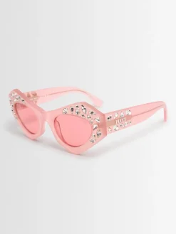 Occhiali da sole cat-eye in acetato