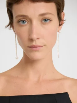 Orecchini Corinne Grande in oro 14kt con perle