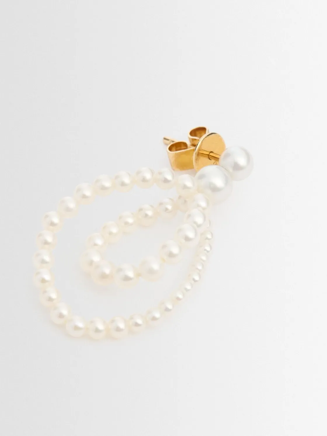 Orecchino Petite Wrapped in oro 14kt / perle