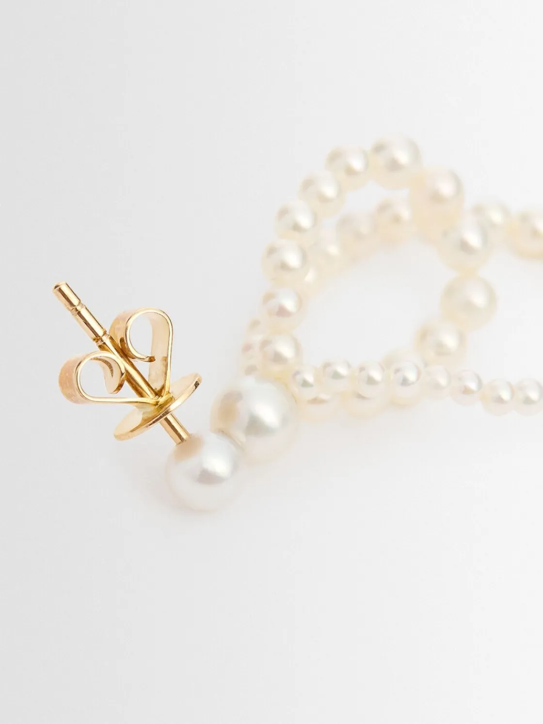 Orecchino Petite Wrapped in oro 14kt / perle