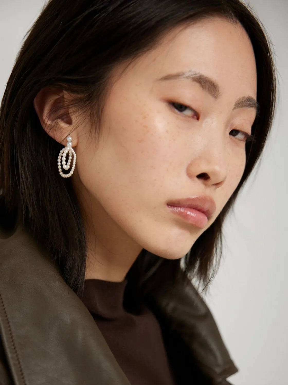 Orecchino Petite Wrapped in oro 14kt / perle