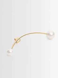 Orecchino singolo Stellari Grande con perle