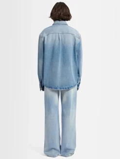 Overshirt Luce in denim stonewash