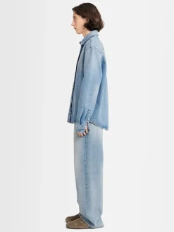 Overshirt Luce in denim stonewash
