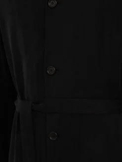 Oversize cupro trench coat