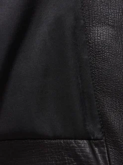 Oversize leather biker jacket