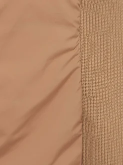 Padded wool zip-up cardigan jacket