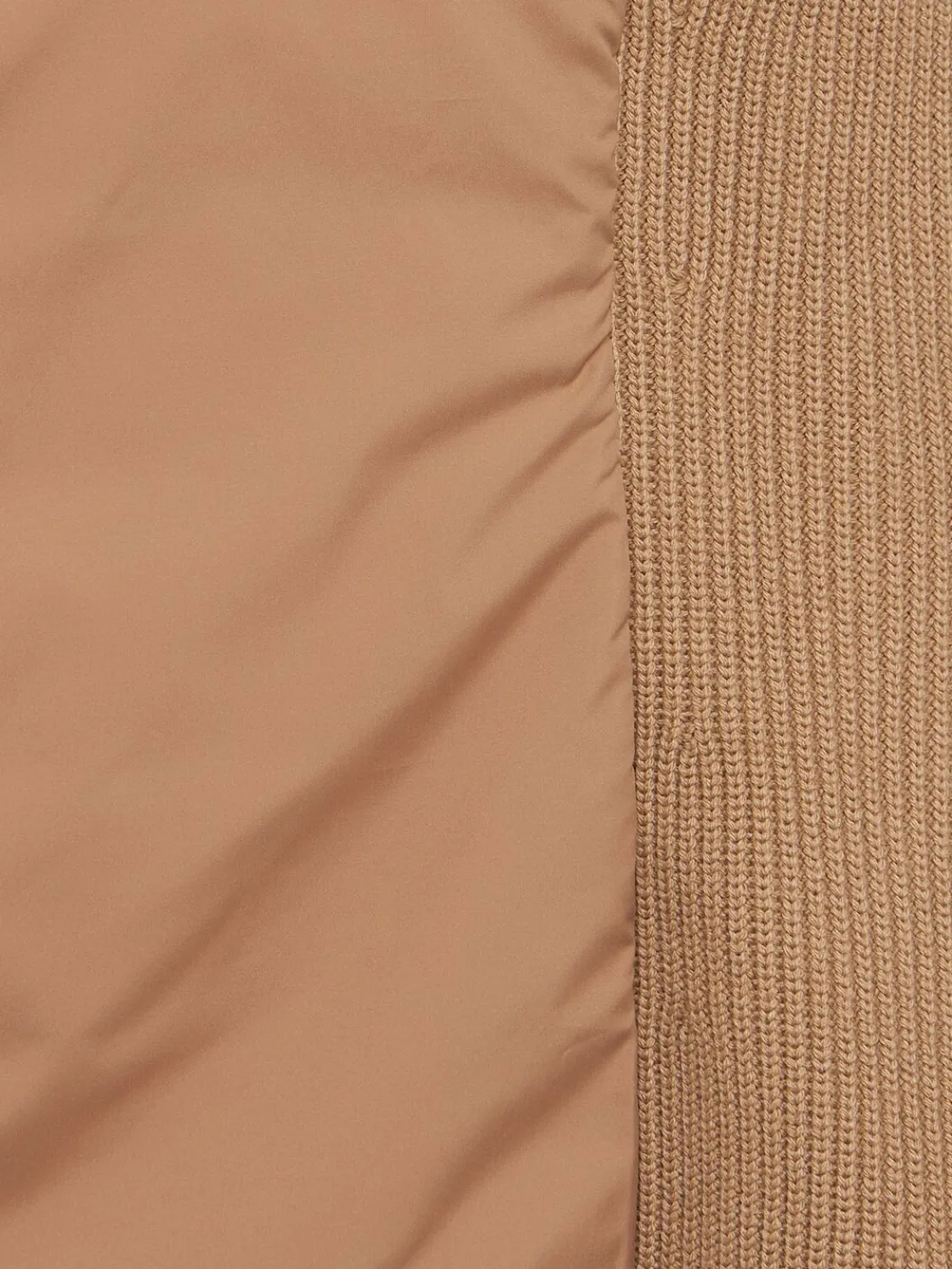Padded wool zip-up cardigan jacket