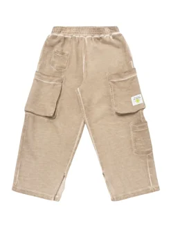 Pantaloni cargo in felpa di cotone spazzolato