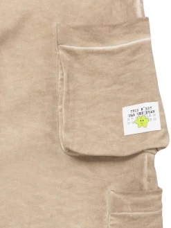 Pantaloni cargo in felpa di cotone spazzolato