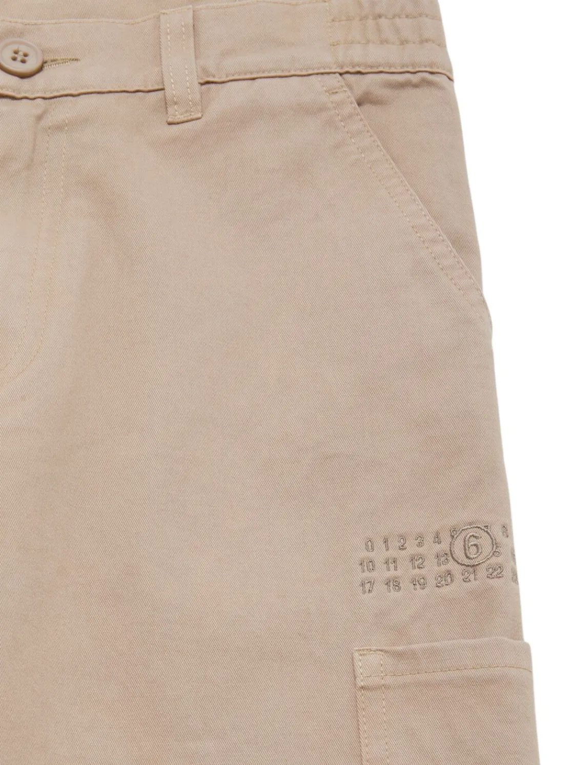 Pantaloni cargo in gabardina di cotone