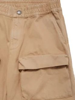 Pantaloni cargo in gabardina di cotone