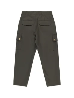 Pantaloni cargo in misto fresco di lana