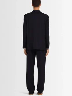 Pantaloni chino ampi in twill di lana