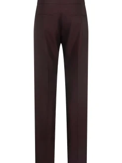 Pantaloni dritti Callen in lana e seta