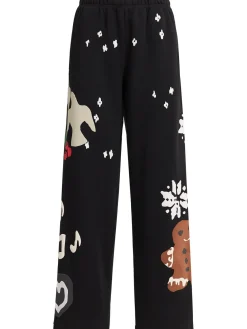 Pantaloni dritti in misto cotone