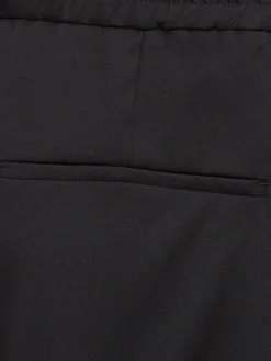 Pantaloni dritti in twill di lana con pinces
