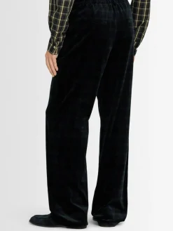 Pantaloni dritti in velluto di cotone