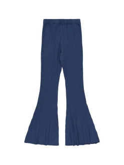 Pantaloni gamba ampia a costine