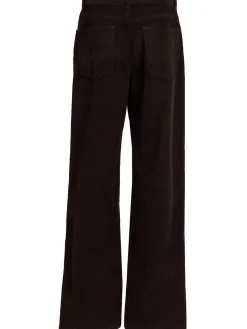 Pantaloni gamba ampia Eglitta in cotone millerighe