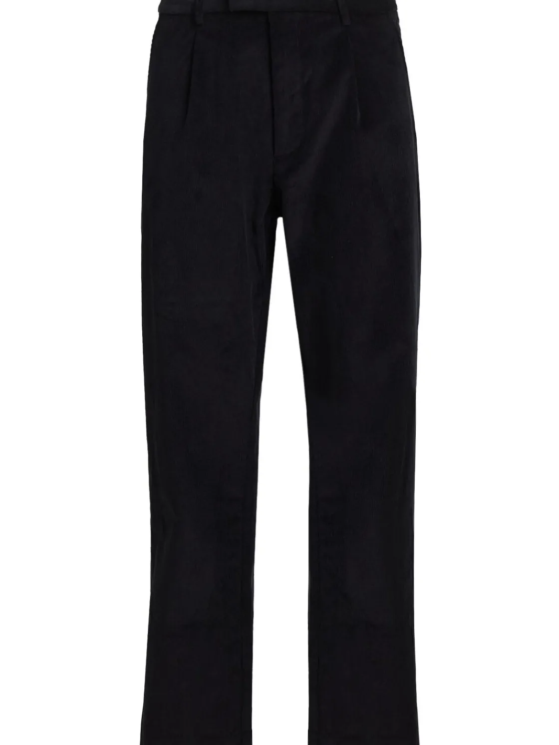 Pantaloni gamba dritta in misto cotone a costine