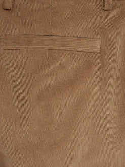 Pantaloni gamba dritta in misto cotone a costine