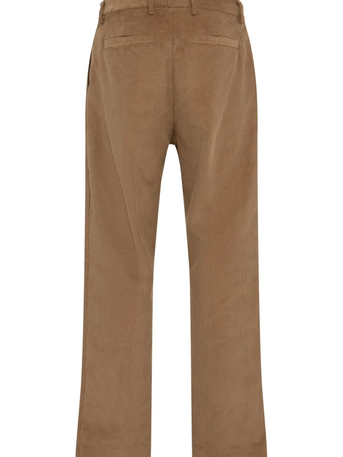 Pantaloni gamba dritta in misto cotone a costine