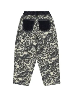 Pantaloni in drill di cotone stampato