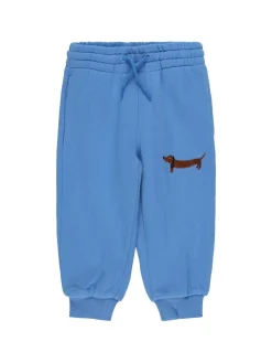 Pantaloni in felpa di cotone biologico con ricamo