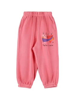 Pantaloni in felpa di cotone con logo
