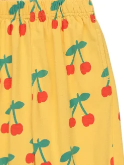 Pantaloni in felpa di cotone con stampa Cherry