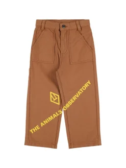 Pantaloni in gabardina di cotone con stampa