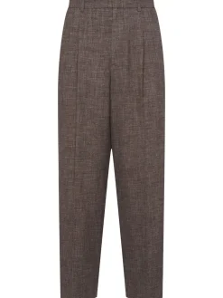 Pantaloni in lino e seta Silas