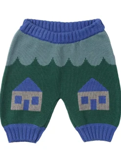 Pantaloni in maglia di lana e cotone