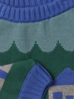 Pantaloni in maglia di lana e cotone
