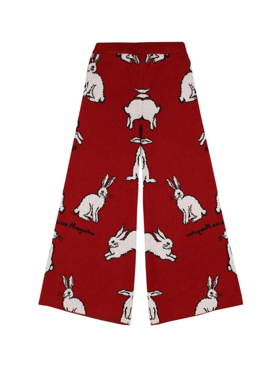 Pantaloni in maglia di misto viscosa con stampa