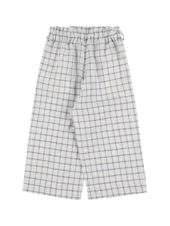 Pantaloni in misto cotone check