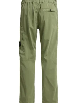 Pantaloni in raso di cotone stretch