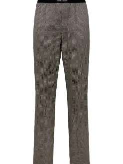Pantaloni in seta stampa grafica