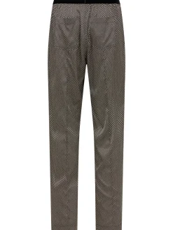 Pantaloni in seta stampa grafica