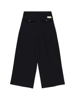 Pantaloni J-sandra in misto lana con pinces