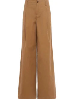 Pantaloni larghi in tela di cotone