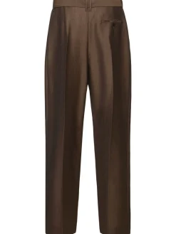 Pantaloni larghi Lonan in mohair e lana