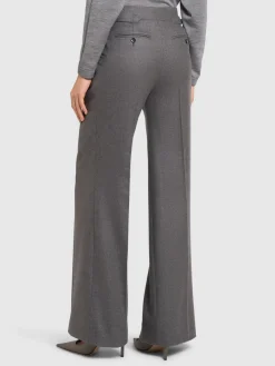 Pantaloni larghi sartoriali in cashmere