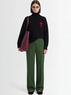 Pantaloni oversize in lana