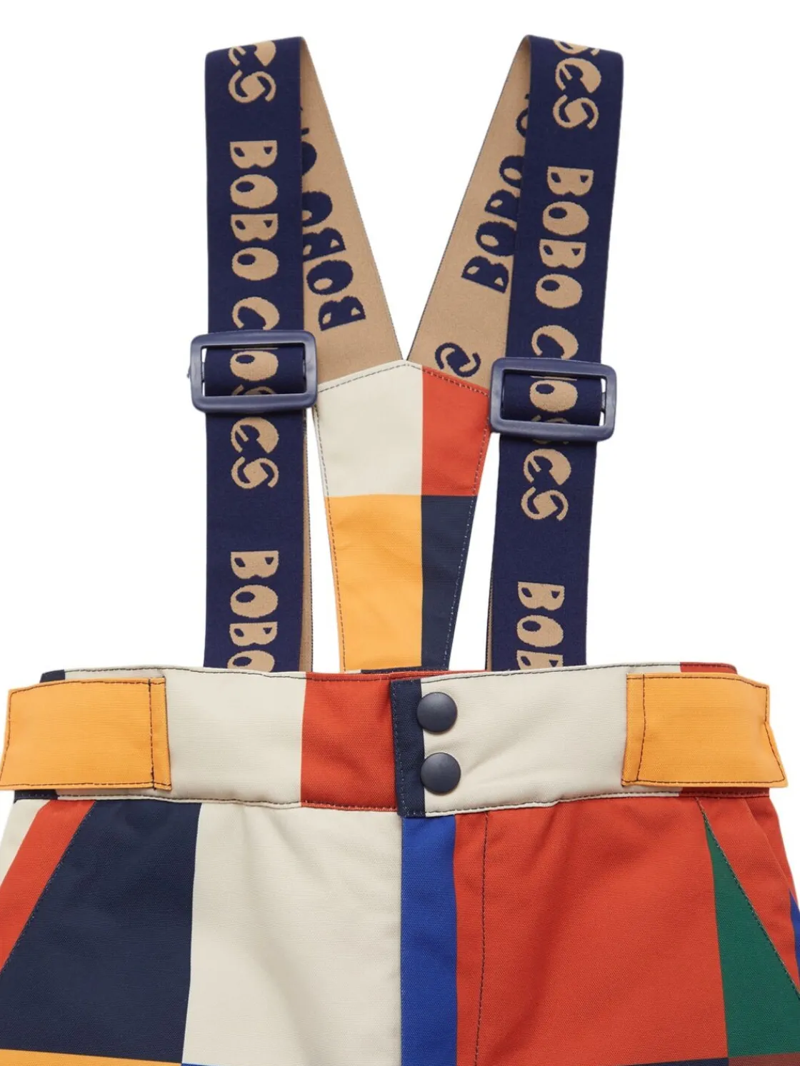 Pantaloni sci in nylon riciclato color block