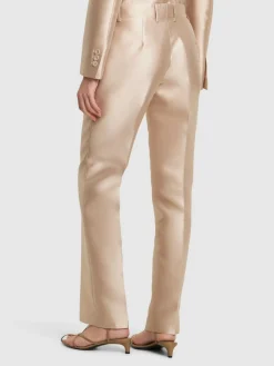 Pantaloni slim Mikado